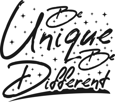 Be Unique Be Different, Motivational Typography Quote Design. png