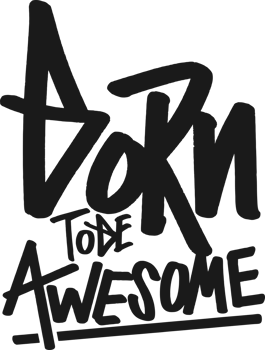 Born to be Awesome, Motivational Typography Quote Design. png