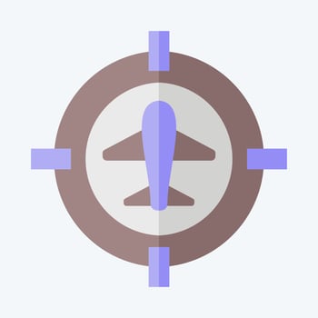 Icon Target Location. related to Military symbol. flat style. simple design editable. simple illustration vector