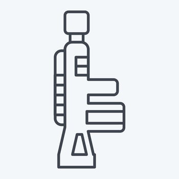 Icon Rifle. related to Military symbol. line style. simple design editable. simple illustration vector