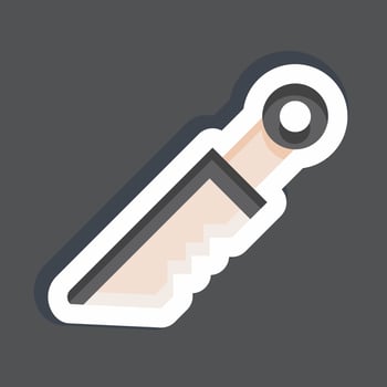 Sticker Dagger. related to Military symbol. simple design editable. simple illustration vector