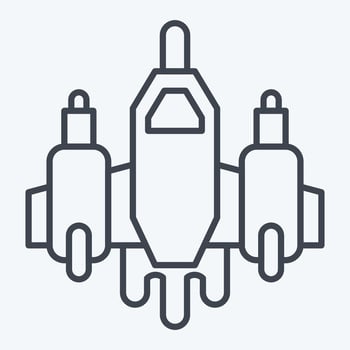 Icon Aircraft. related to Military symbol. line style. simple design editable. simple illustration vector