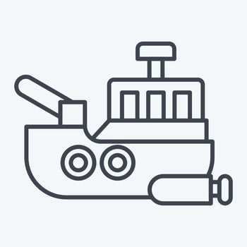 Icon Marine. related to Military symbol. line style. simple design editable. simple illustration vector