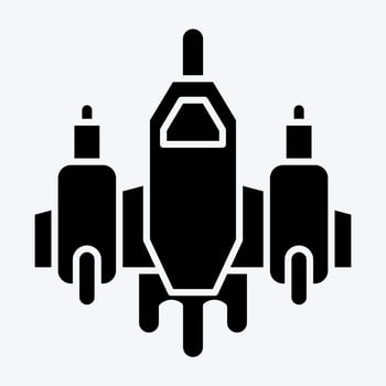Icon Aircraft. related to Military symbol. glyph style. simple design editable. simple illustration vector