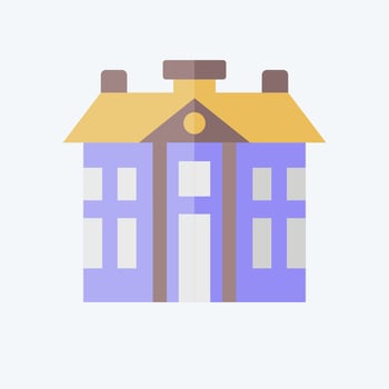 Icon Barracks. related to Military symbol. flat style. simple design editable. simple illustration vector