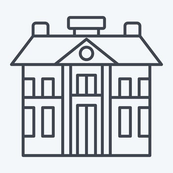 Icon Barracks. related to Military symbol. line style. simple design editable. simple illustration vector