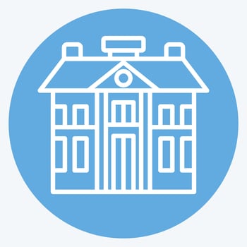 Icon Barracks. related to Military symbol. blue eyes style. simple design editable. simple illustration vector