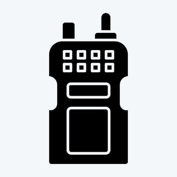 Icon Walkie Talkie. related to Military symbol. glyph style. simple design editable. simple illustration vector