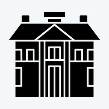 Icon Barracks. related to Military symbol. glyph style. simple design editable. simple illustration vector