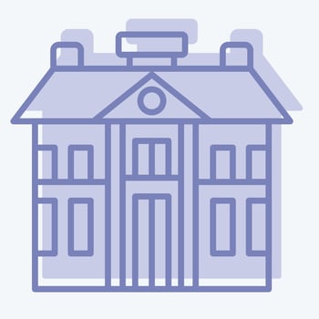 Icon Barracks. related to Military symbol. two tone style. simple design editable. simple illustration vector