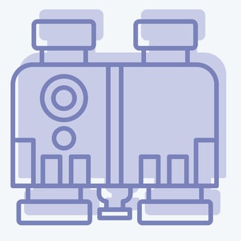 Icon Binocular. related to Military symbol. two tone style. simple design editable. simple illustration vector