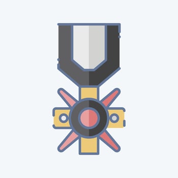Icon Valor Medal. related to Military symbol. doodle style. simple design editable. simple illustration vector