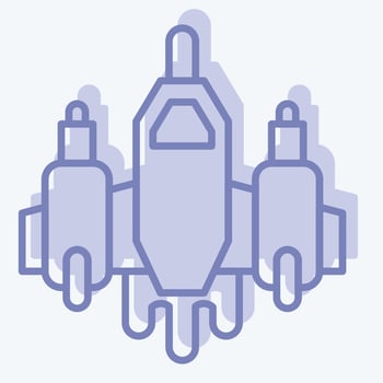 Icon Aircraft. related to Military symbol. two tone style. simple design editable. simple illustration vector