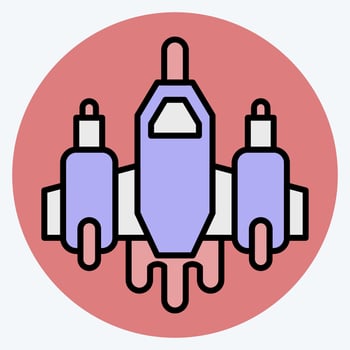Icon Aircraft. related to Military symbol. color mate style. simple design editable. simple illustration vector