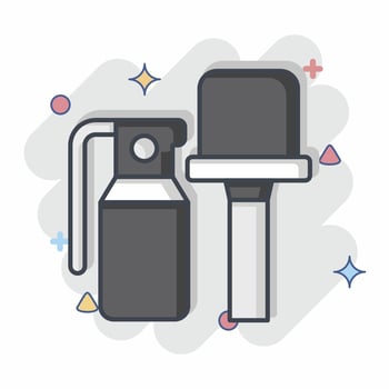 Icon Grenade. related to Military symbol. comic style. simple design editable. simple illustration vector