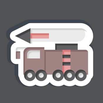 Sticker Missile. related to Military symbol. simple design editable. simple illustration vector