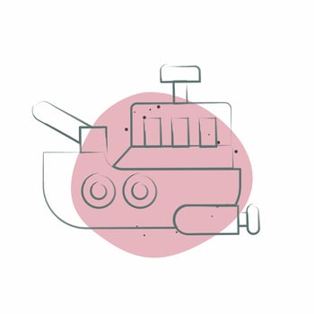 Icon Marine. related to Military symbol. Color Spot Style. simple design editable. simple illustration vector