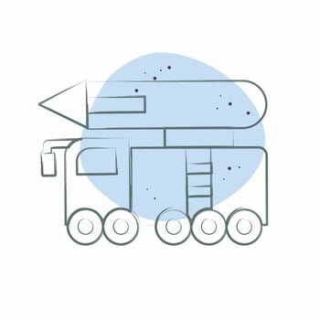 Icon Missile. related to Military symbol. Color Spot Style. simple design editable. simple illustration vector
