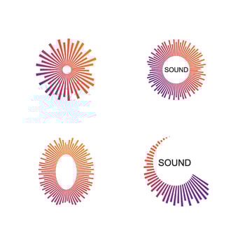 sound wave ilustration logo vector