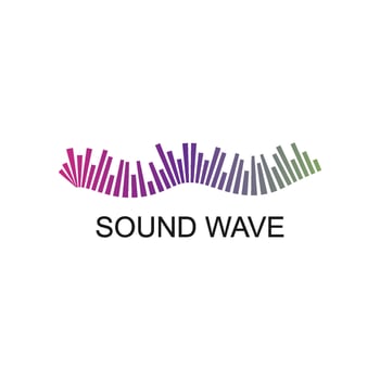 sound wave ilustration logo vector
