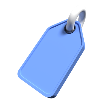 Price tag with string. Blank price tag. Label icon 3d rendering. 3d rendering illustration png