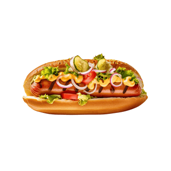 Delicious Hot Dog on transparent background png