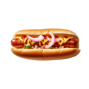 Delicious Hot Dog on transparent background png