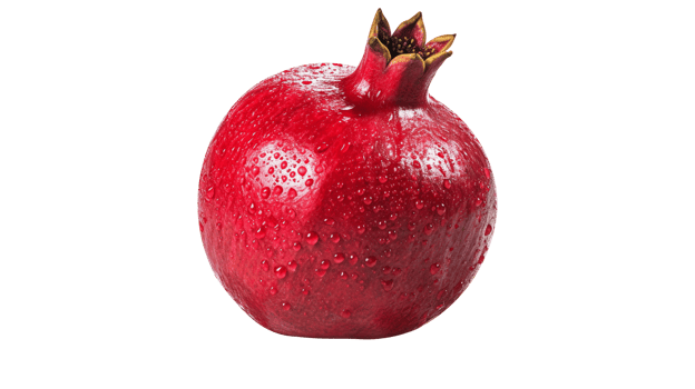 Fresh red pomegranate isolated on transparent background png
