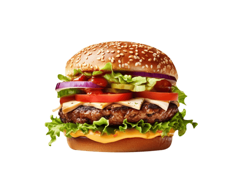fresh tasty burger isolated on white background png