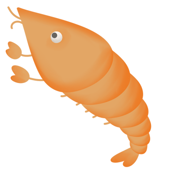 Seafood illustration, cartoon style, light color png