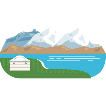 Tajikistan lake clipart. png