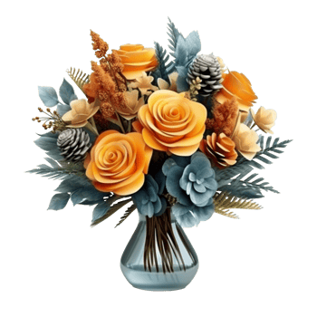 flower bouquet isolated on background with png