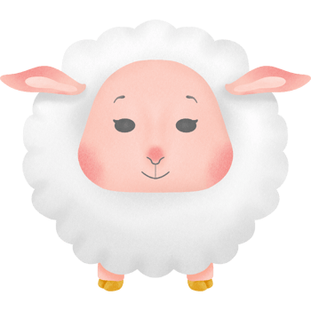 Cute white lamb png
