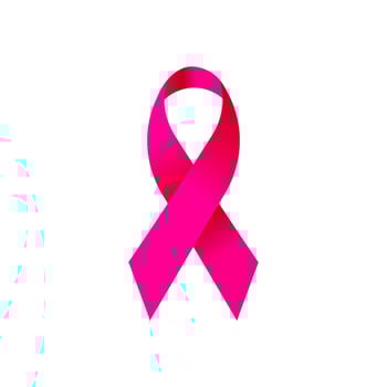 pink ribbon design on white background vector