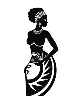 pregnant lady silhouette vector
