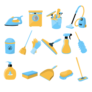 Set collection of Cleaning equipment png