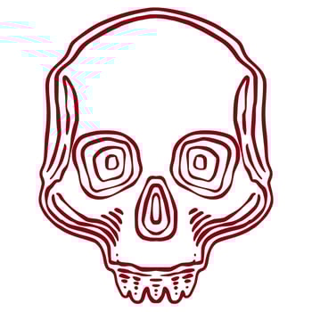 Skull head illustration art mascot logo vector