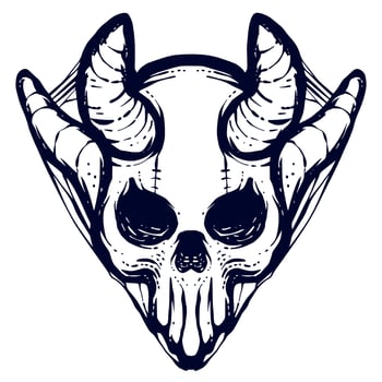 Skull head illustration art mascot logo vector