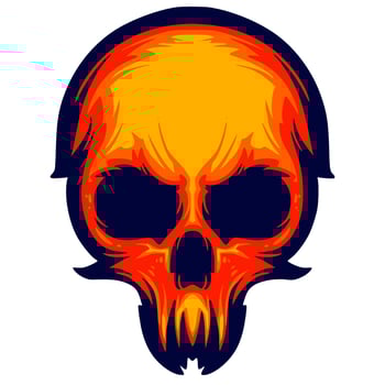 Illustration skull head art vector