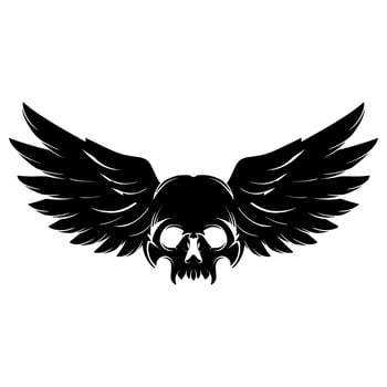 Skull head illustration art logo mascot vector