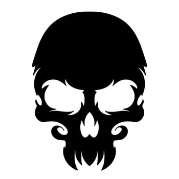 Skull head illustration art logo mascot vector