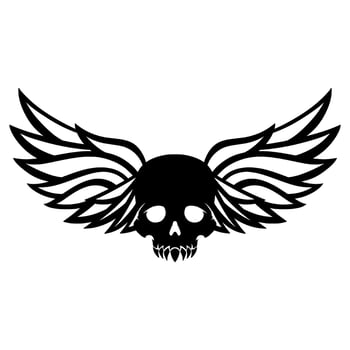 Skull head illustration art logo mascot vector