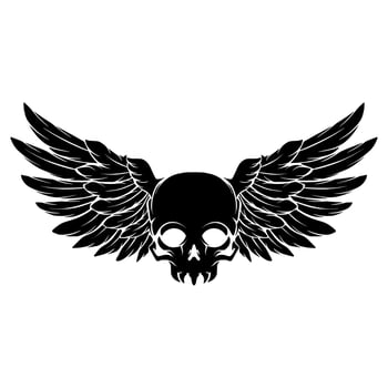Skull head illustration art logo mascot vector