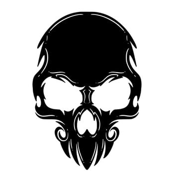 Skull head illustration art logo mascot vector