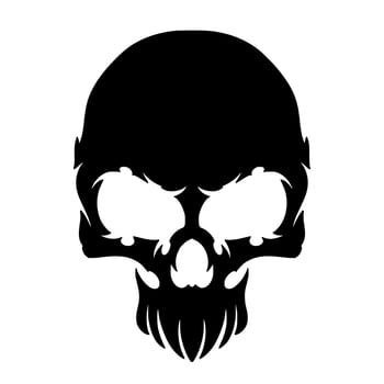 Skull head illustration art logo mascot vector