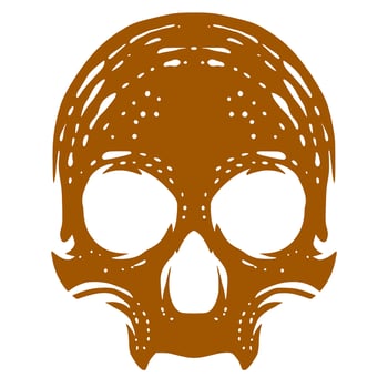 Skull head illustration art logo mascot vector