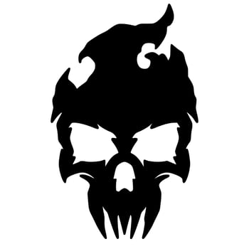 Skull head illustration art logo mascot vector