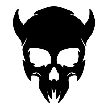 Skull head illustration art logo mascot vector