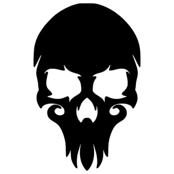 Skull head illustration art logo mascot vector