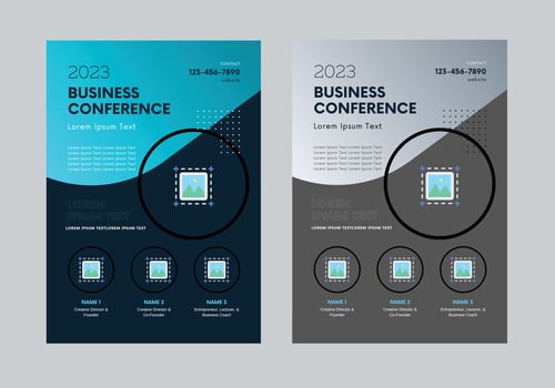 Business Conference Flyer Template Brochure Design vector